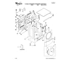 Whirlpool WFW9750WR00 top and cabinet parts diagram