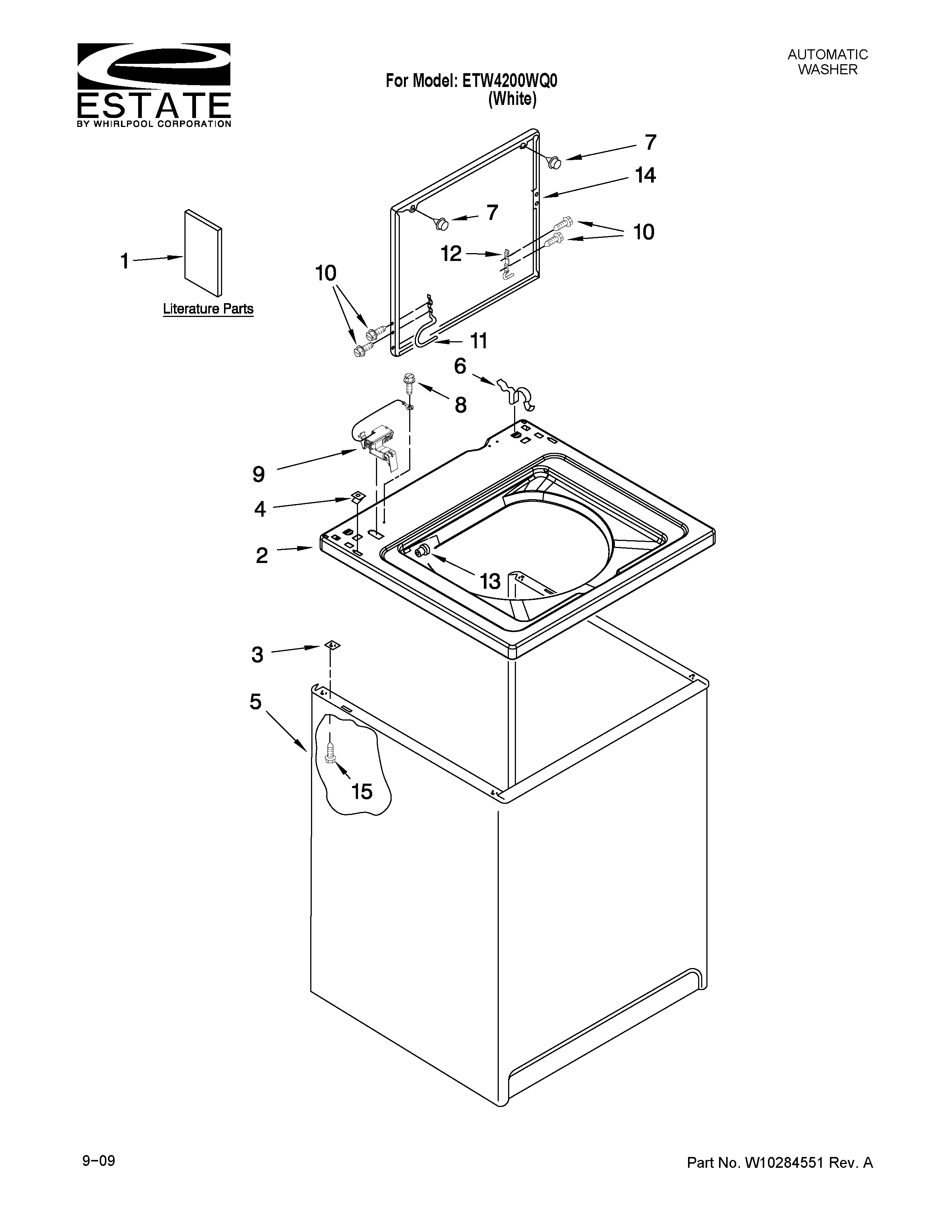 TOP AND CABINET PARTS