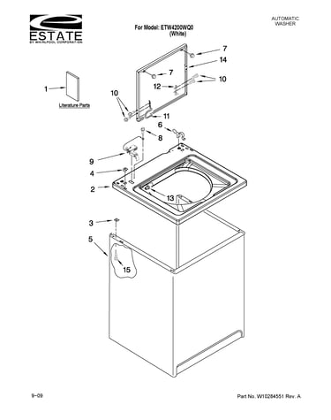 Top and cabinet parts