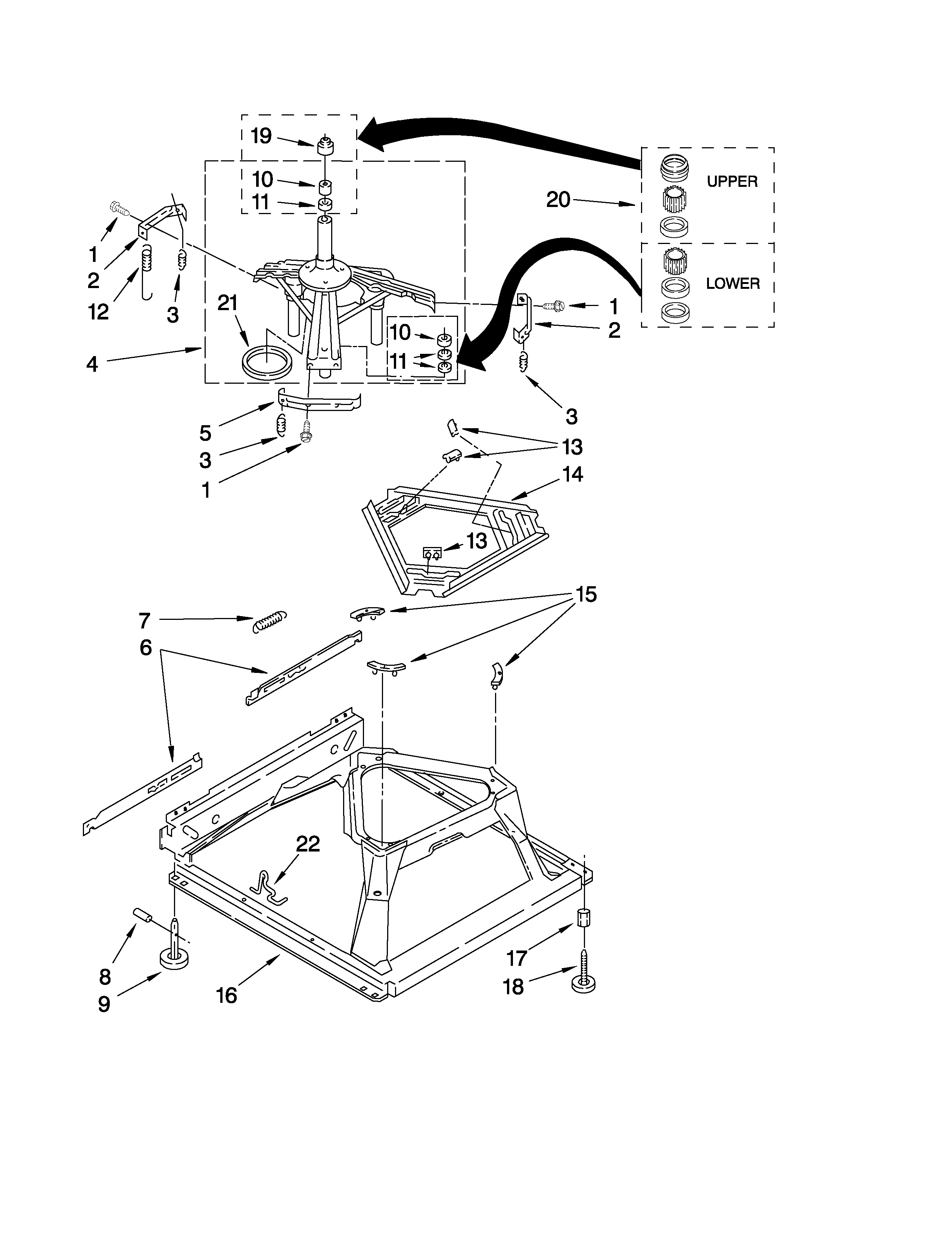 Machine base parts