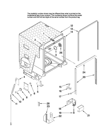 Tub and frame parts