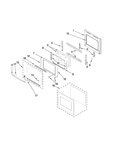 Oven door parts