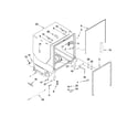Jenn-Air JDB3600AWP1 tub and frame parts diagram