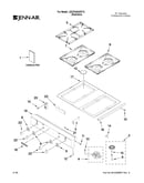Cooktop, burner and grate parts