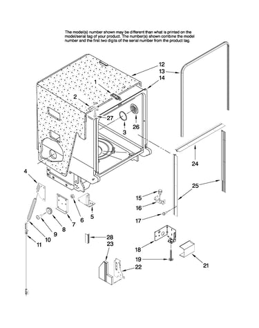 Tub and frame parts
