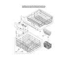 Maytag MDBH955AWS3 upper and lower rack parts diagram