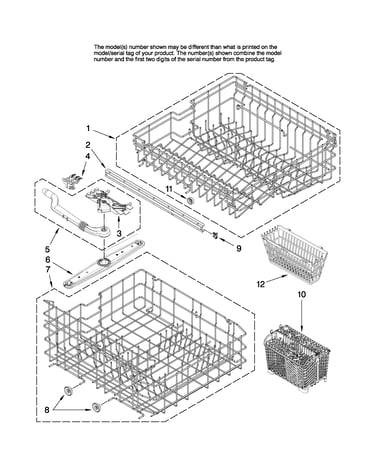 Upper and lower rack parts