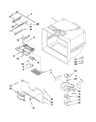 Freezer liner parts