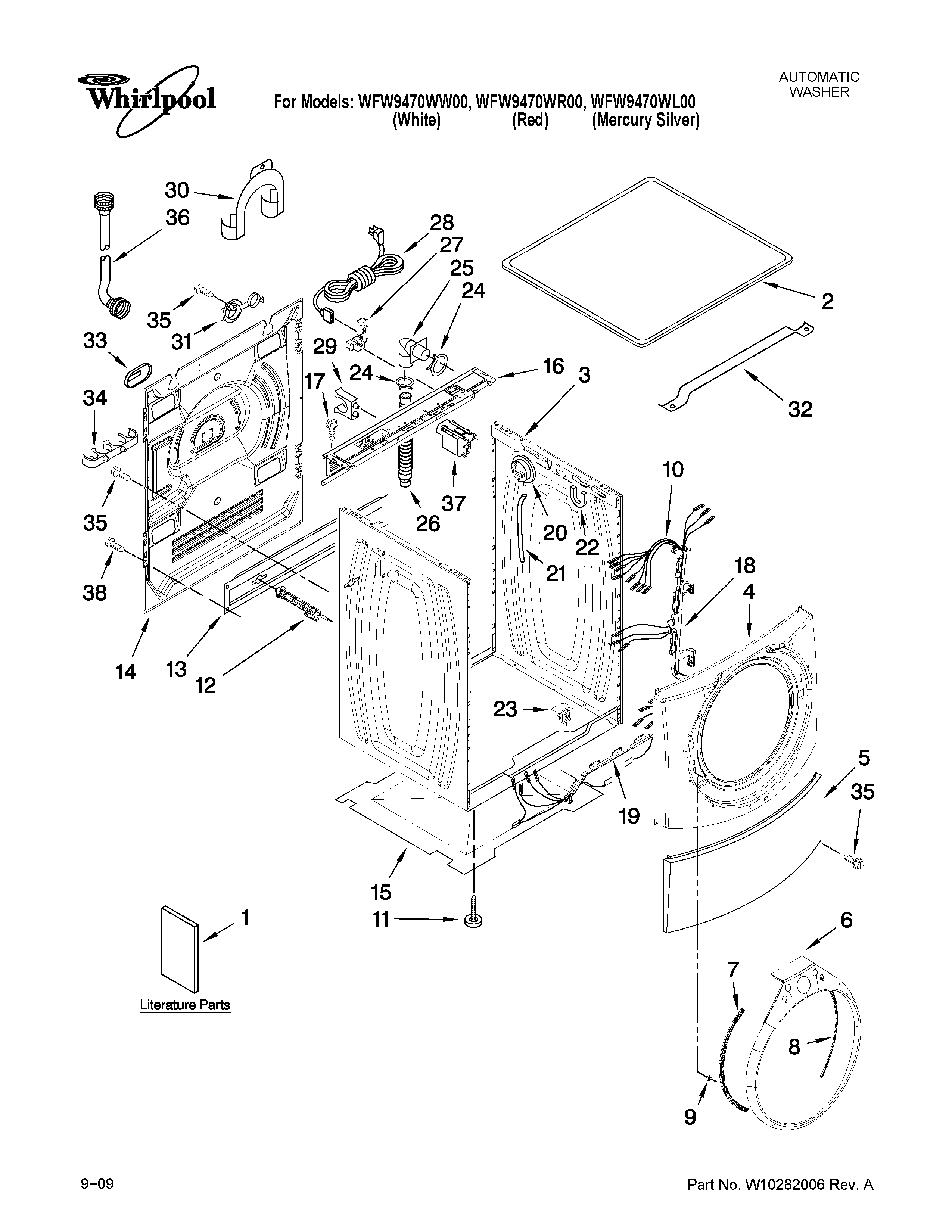 TOP AND CABINET PARTS