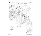 Whirlpool WFW9470WW00 top and cabinet parts diagram