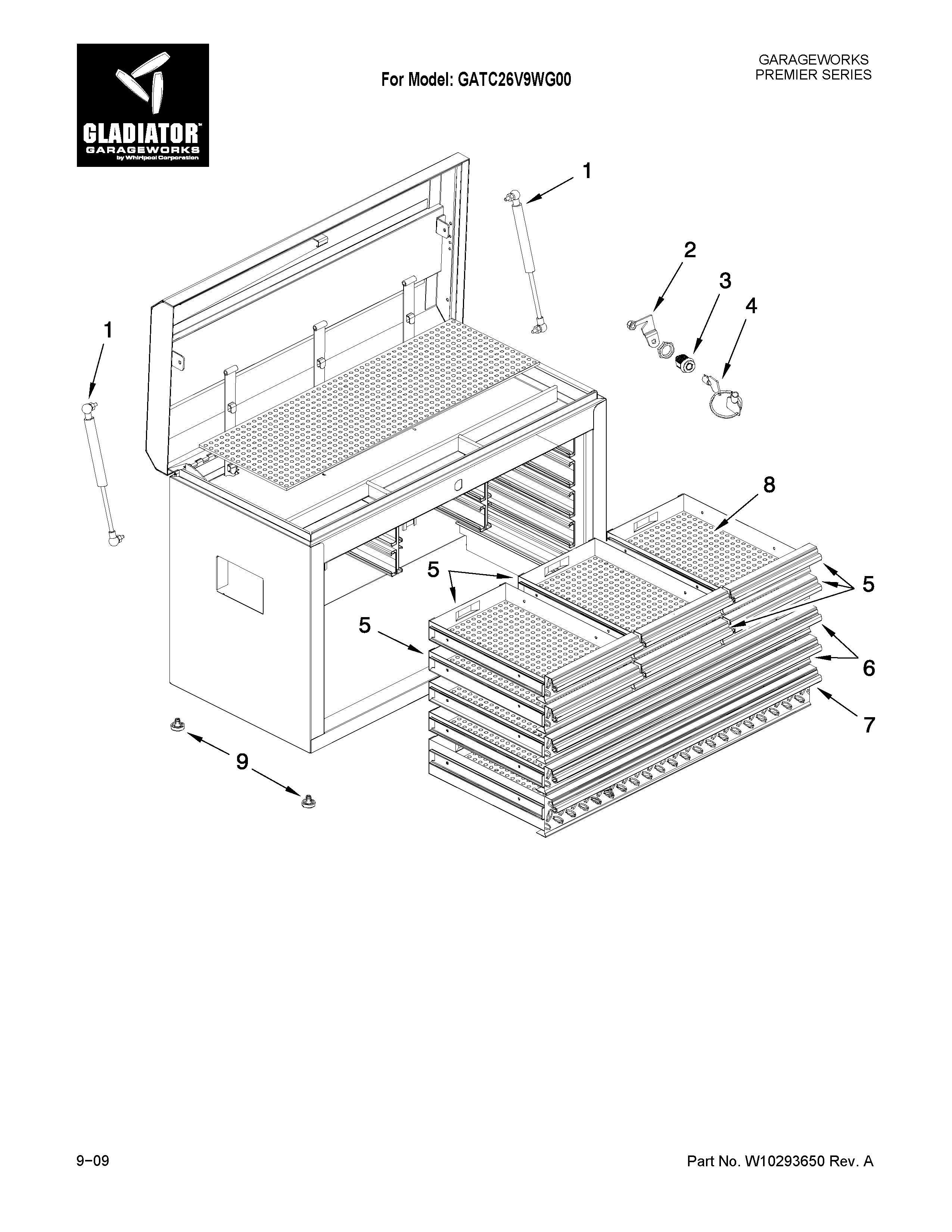 9-drawer 26" tool chest