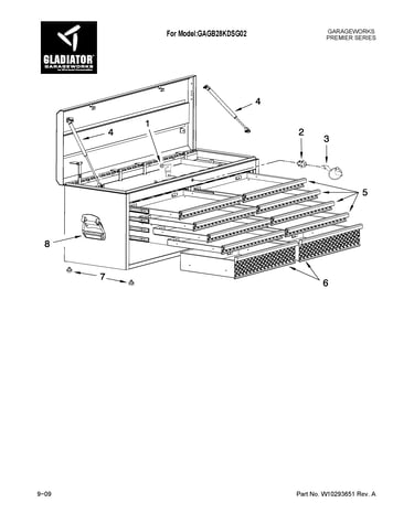 10-drawer 52" tool chest