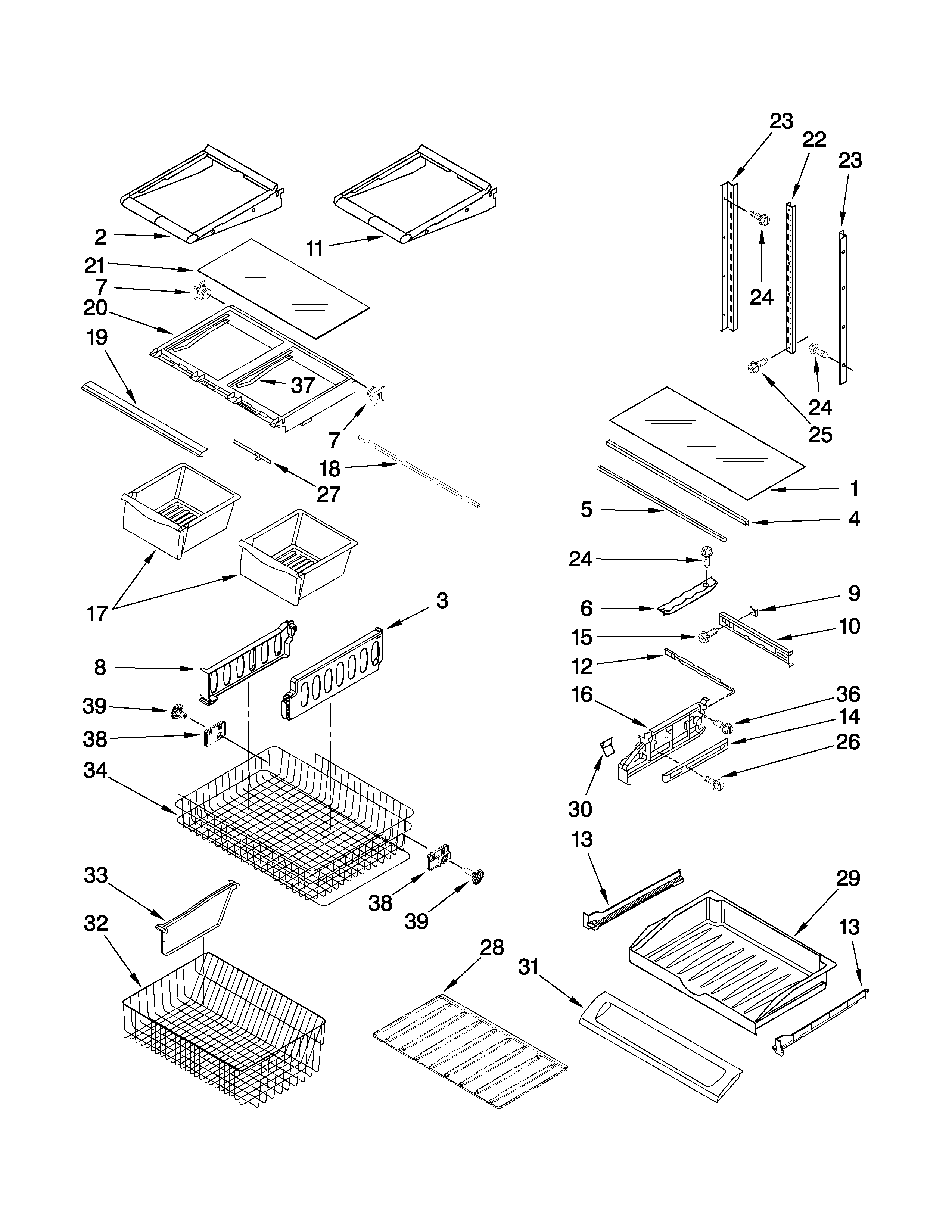 Shelf parts