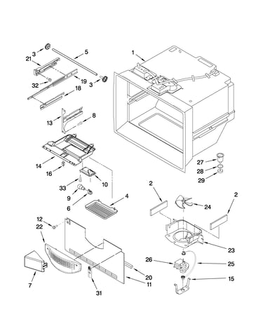 Freezer liner parts