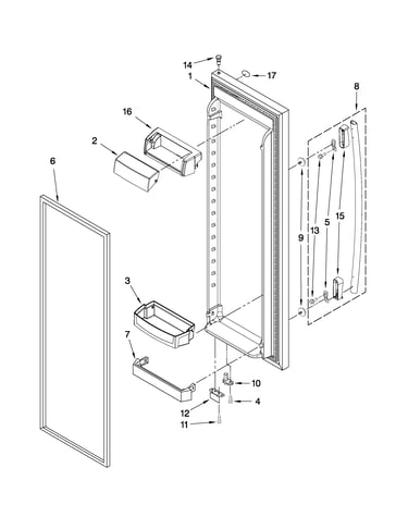 Refrigerator door parts