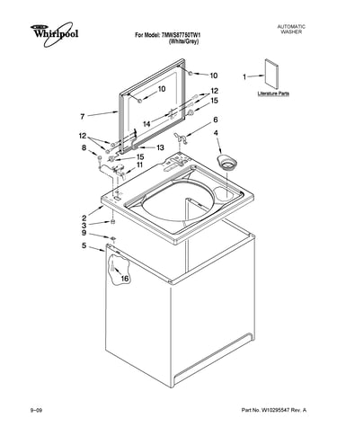 Top and cabinet parts