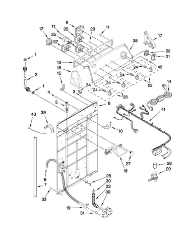 Controls and rear panel parts