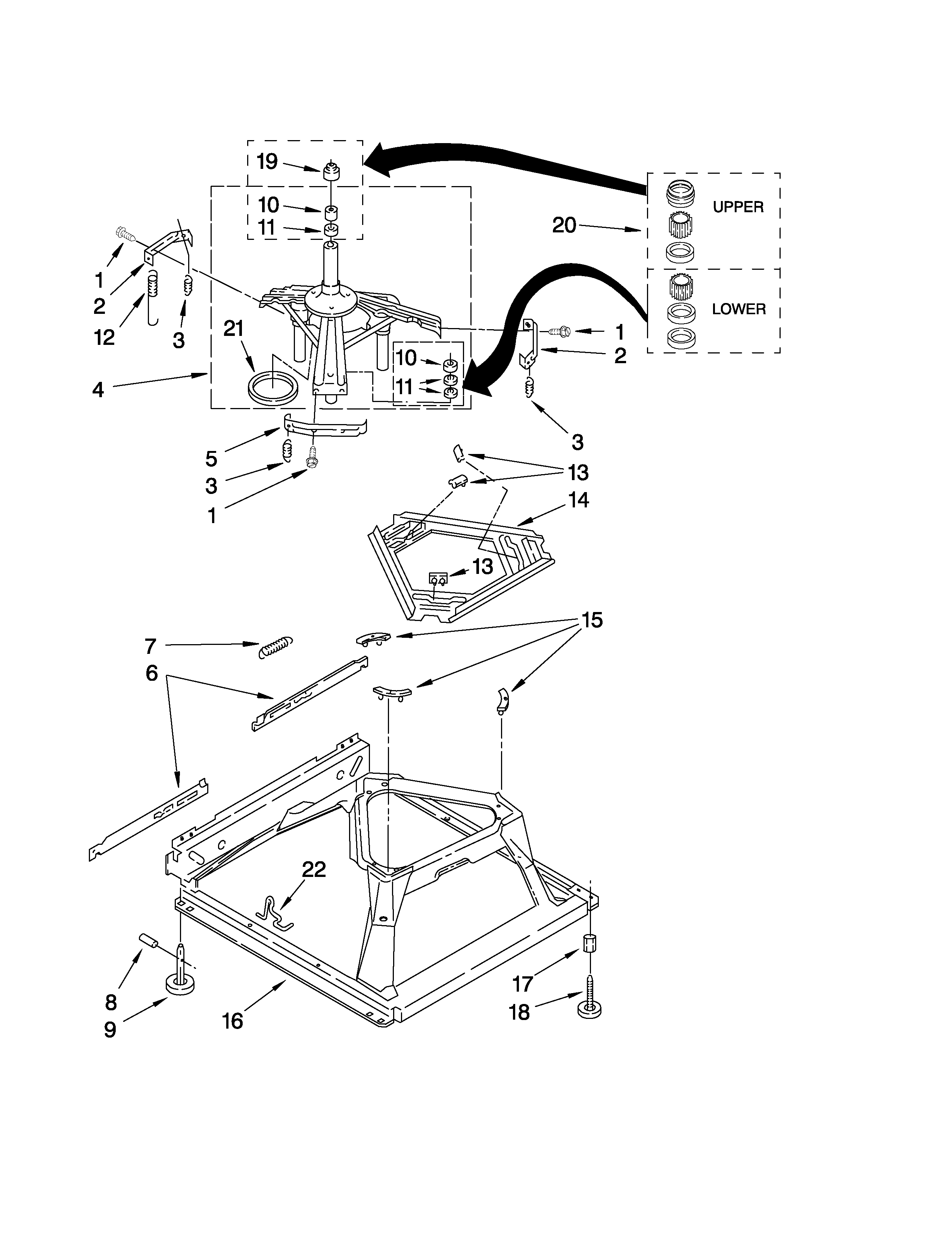 Machine base parts