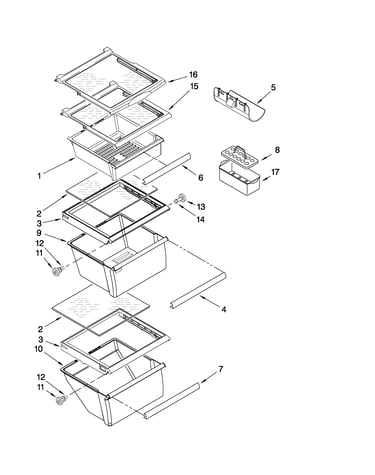 Refrigerator shelf parts