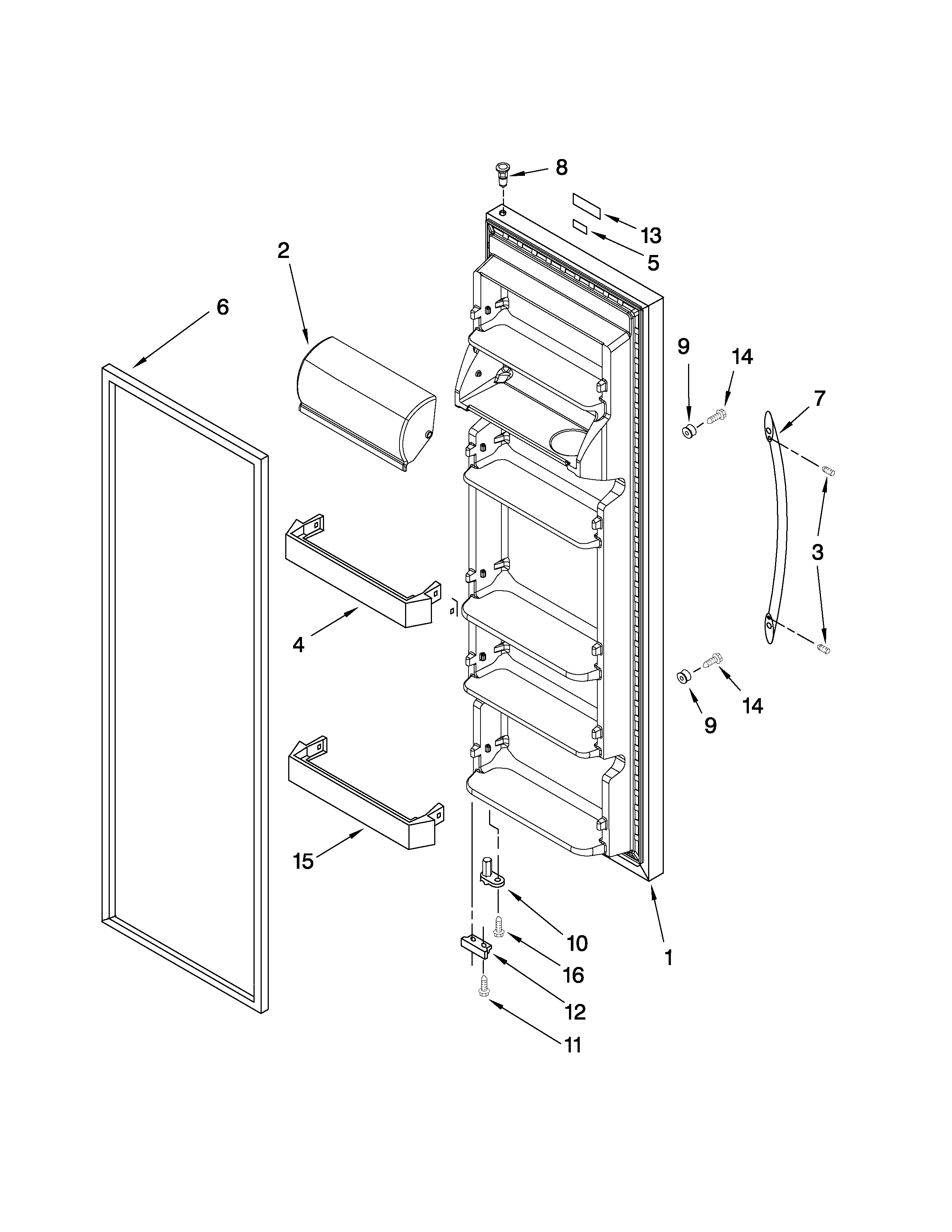 Refrigerator door parts