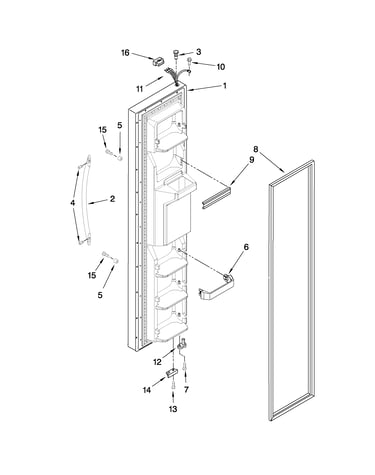 Freezer door parts