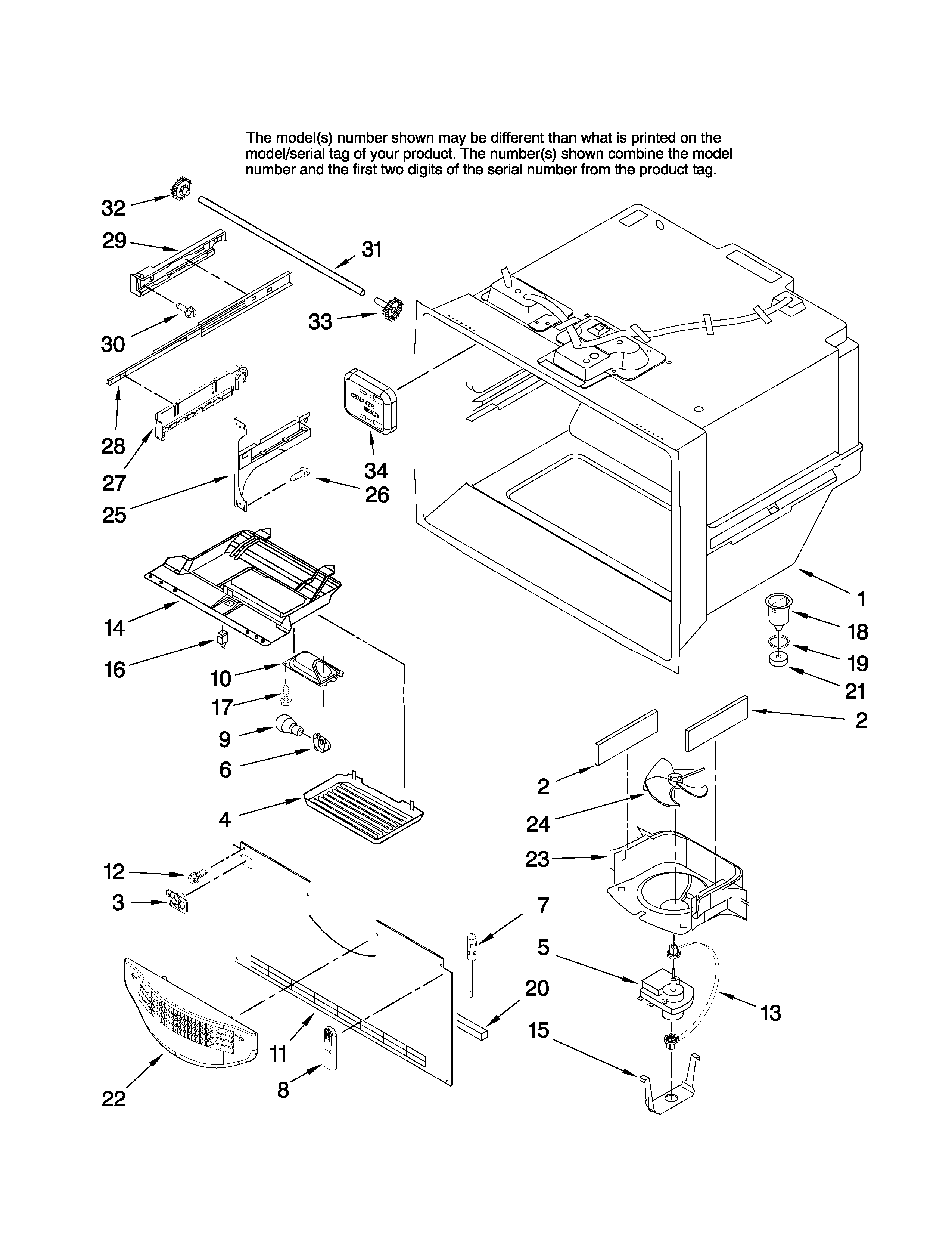 Freezer liner parts