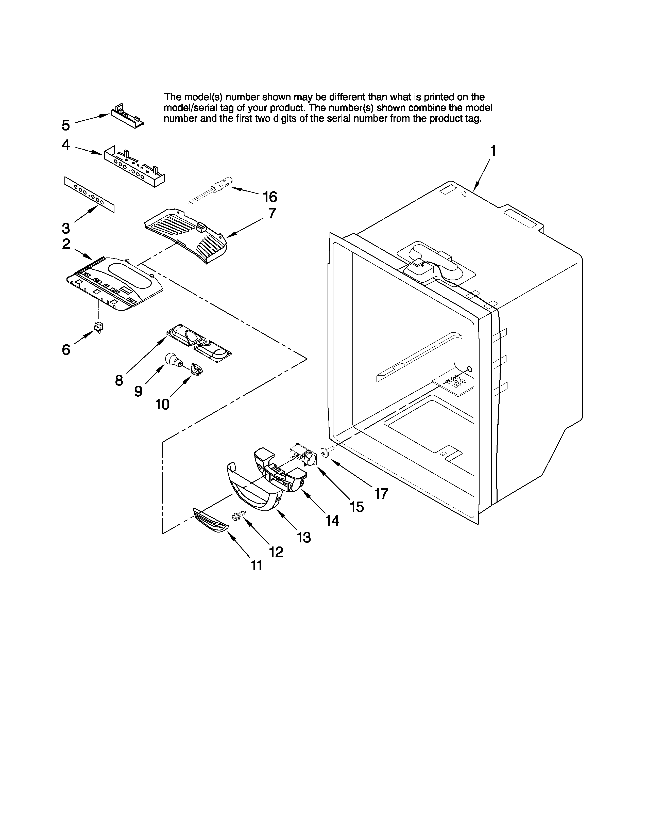 Refrigerator liner parts