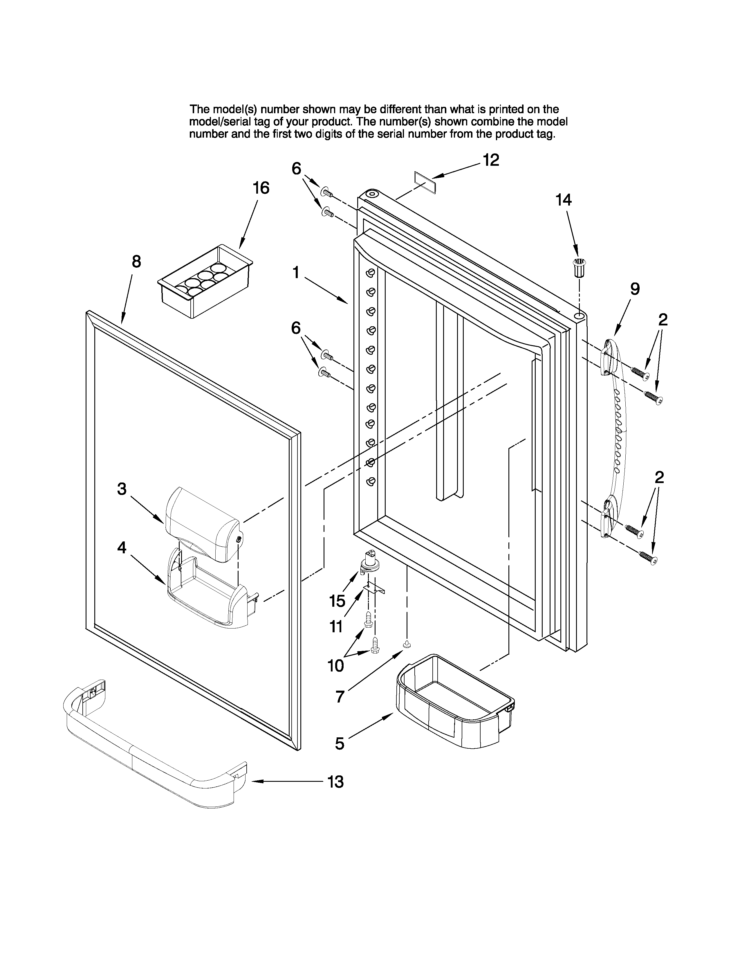 Refrigerator door parts