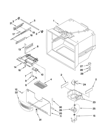 Freezer liner parts