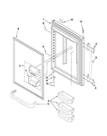 Refrigerator door parts