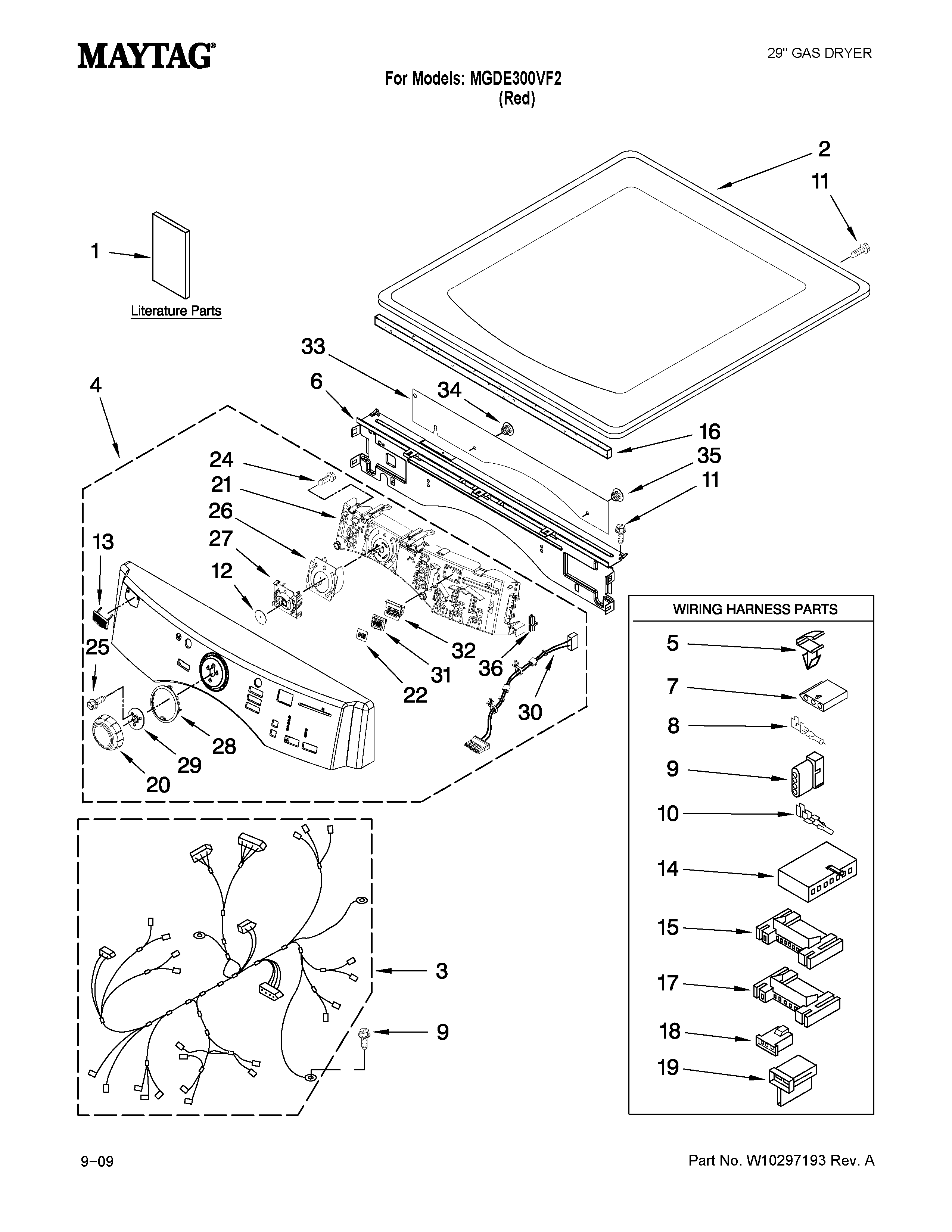 Top and console parts