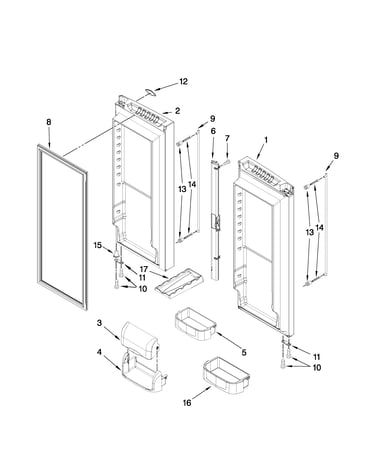 Refrigerator door parts