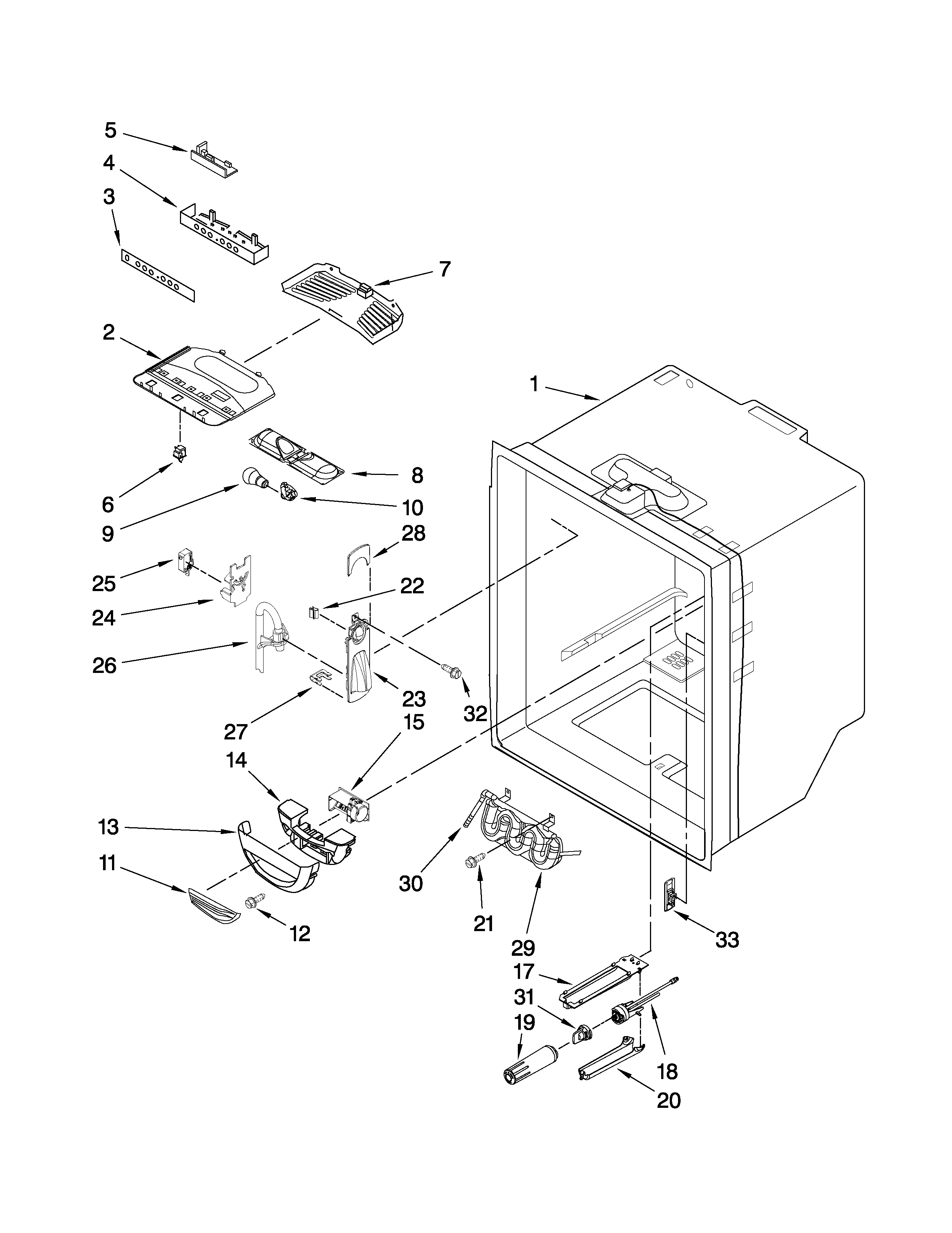 Refrigerator liner parts