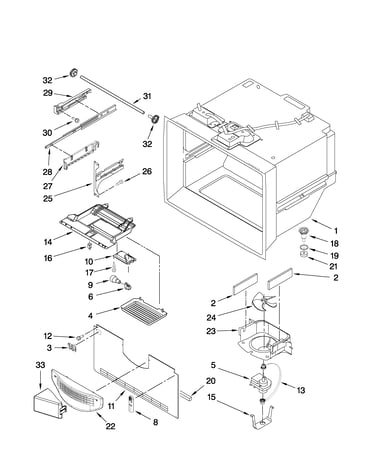 Freezer liner parts