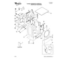 Whirlpool WFW9500TW03 top and cabinet parts diagram