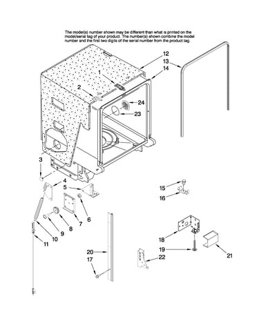 Tub and frame parts