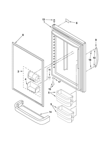 Refrigerator door parts