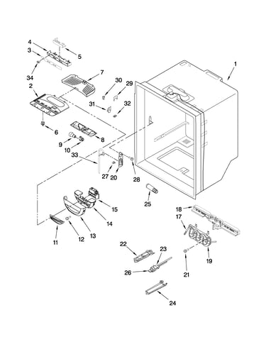 Refrigerator liner parts