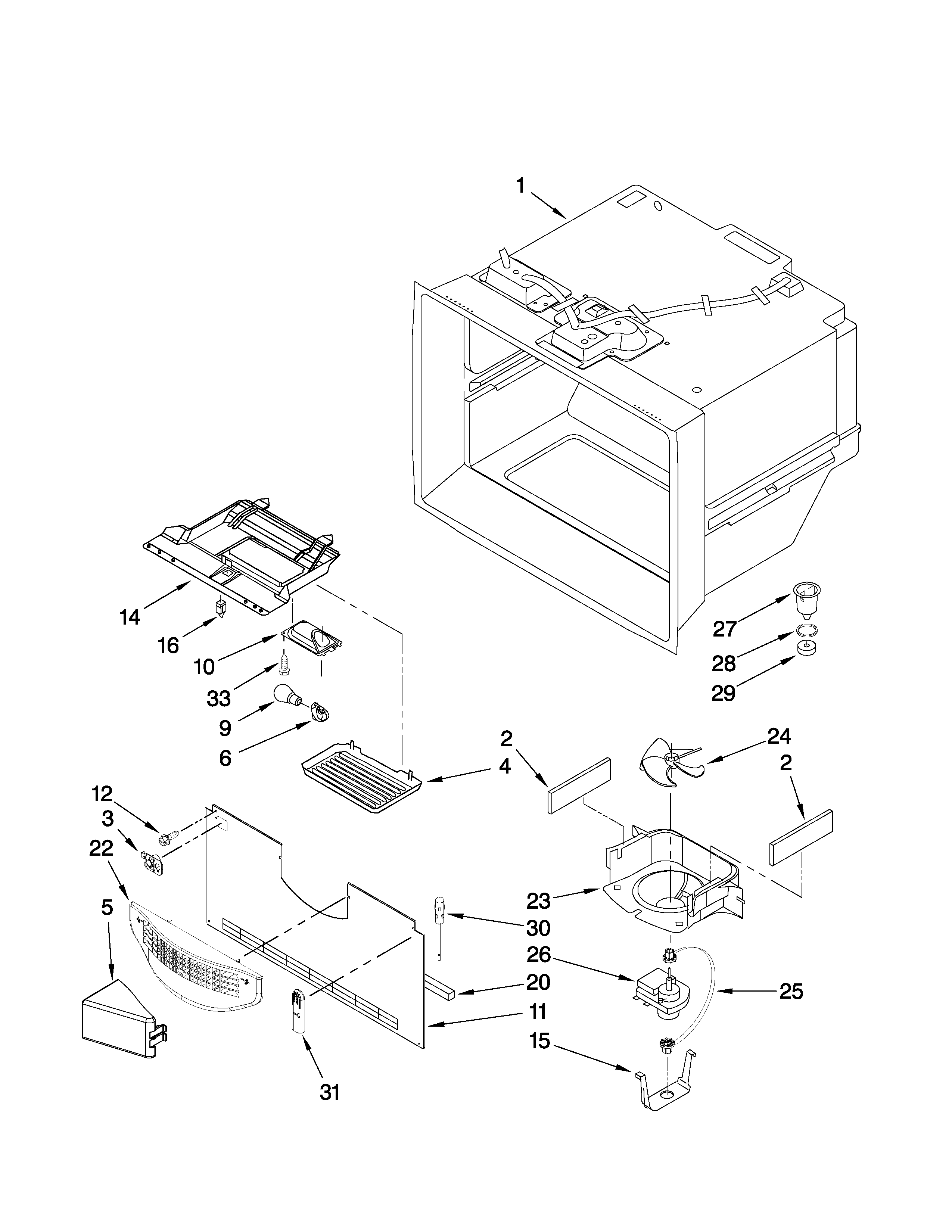Freezer liner parts