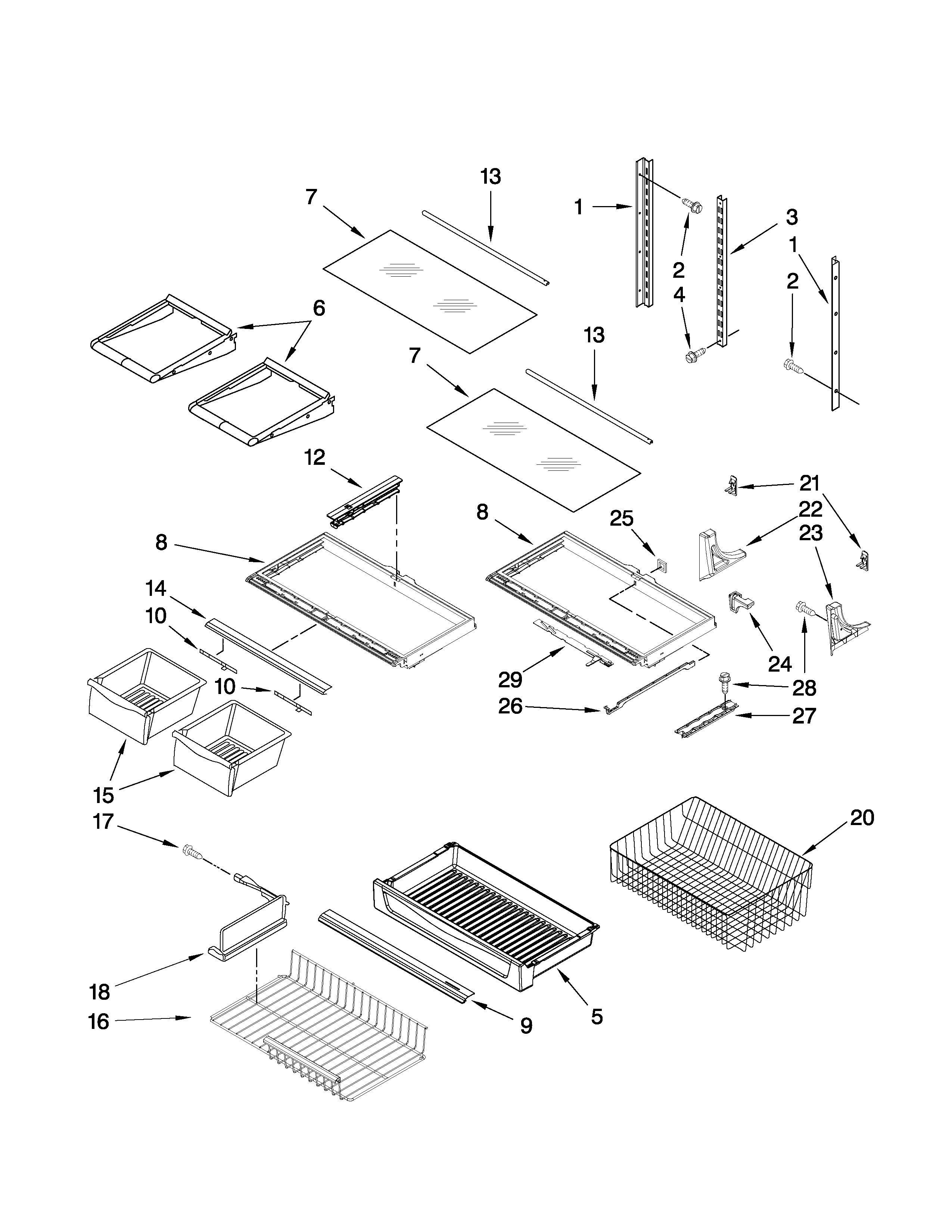 Shelf parts