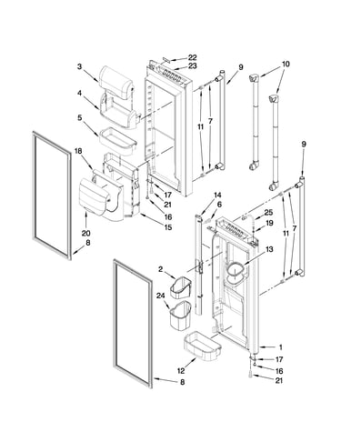 Refrigerator door parts