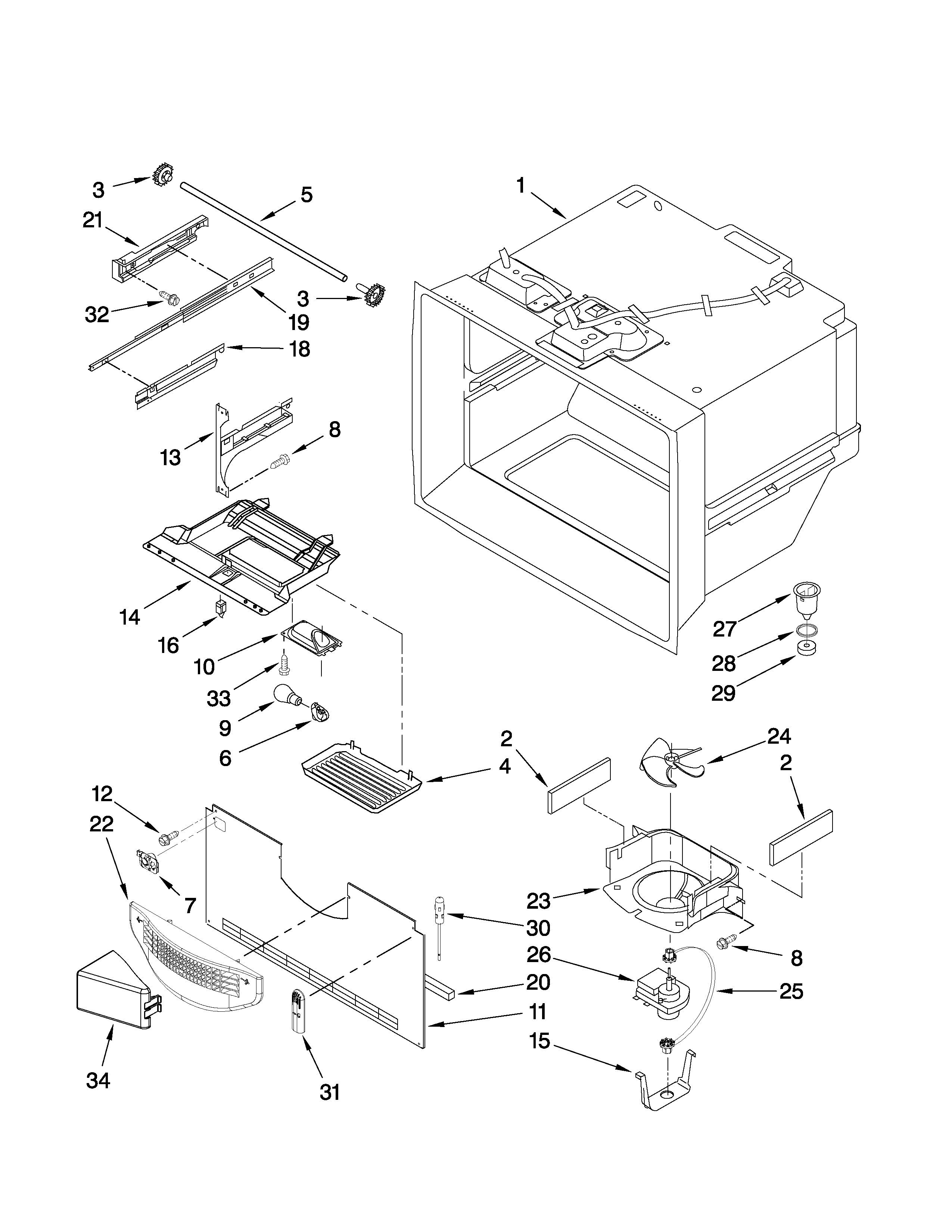 FREEZER LINER PARTS