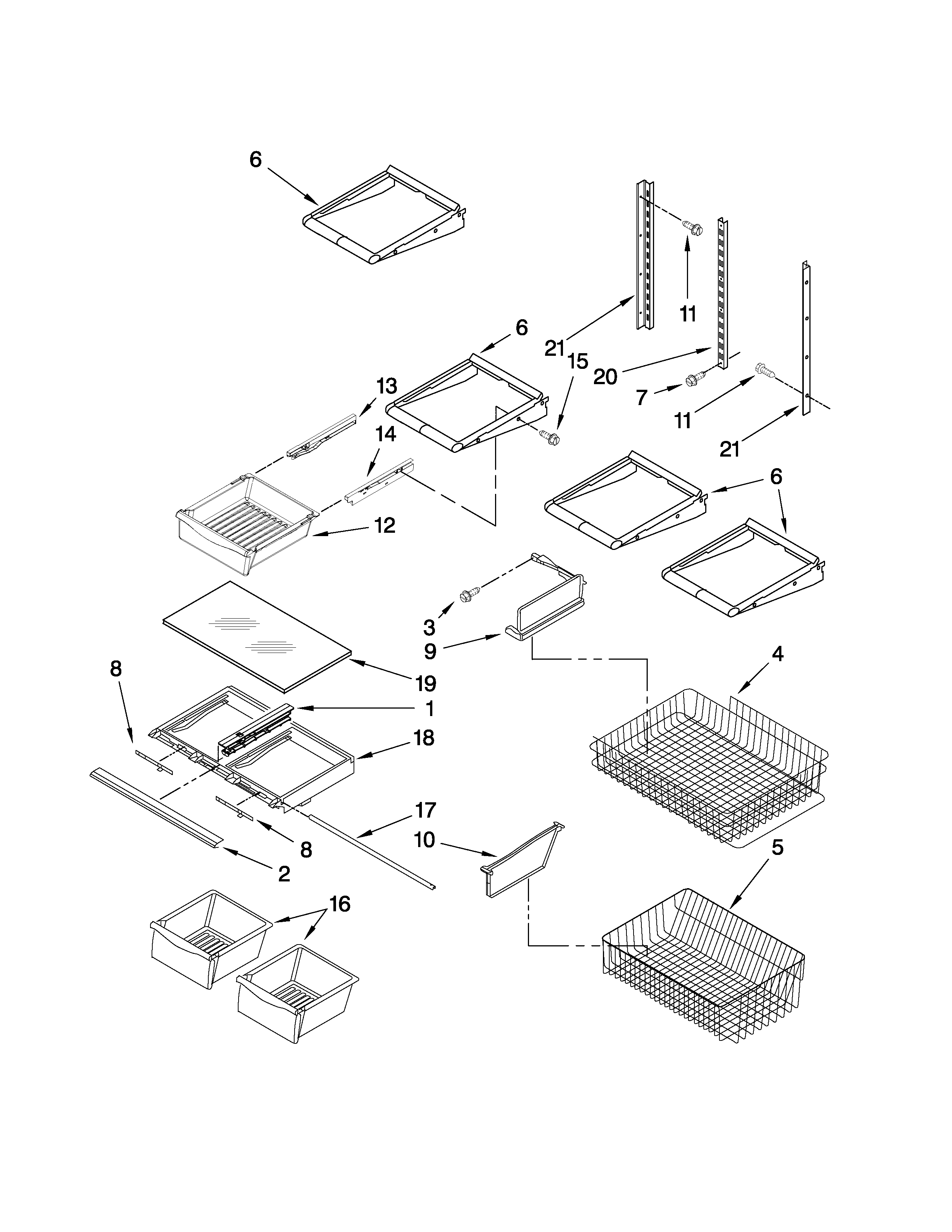 Shelf parts