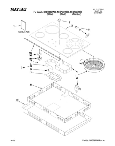 Cooktop parts