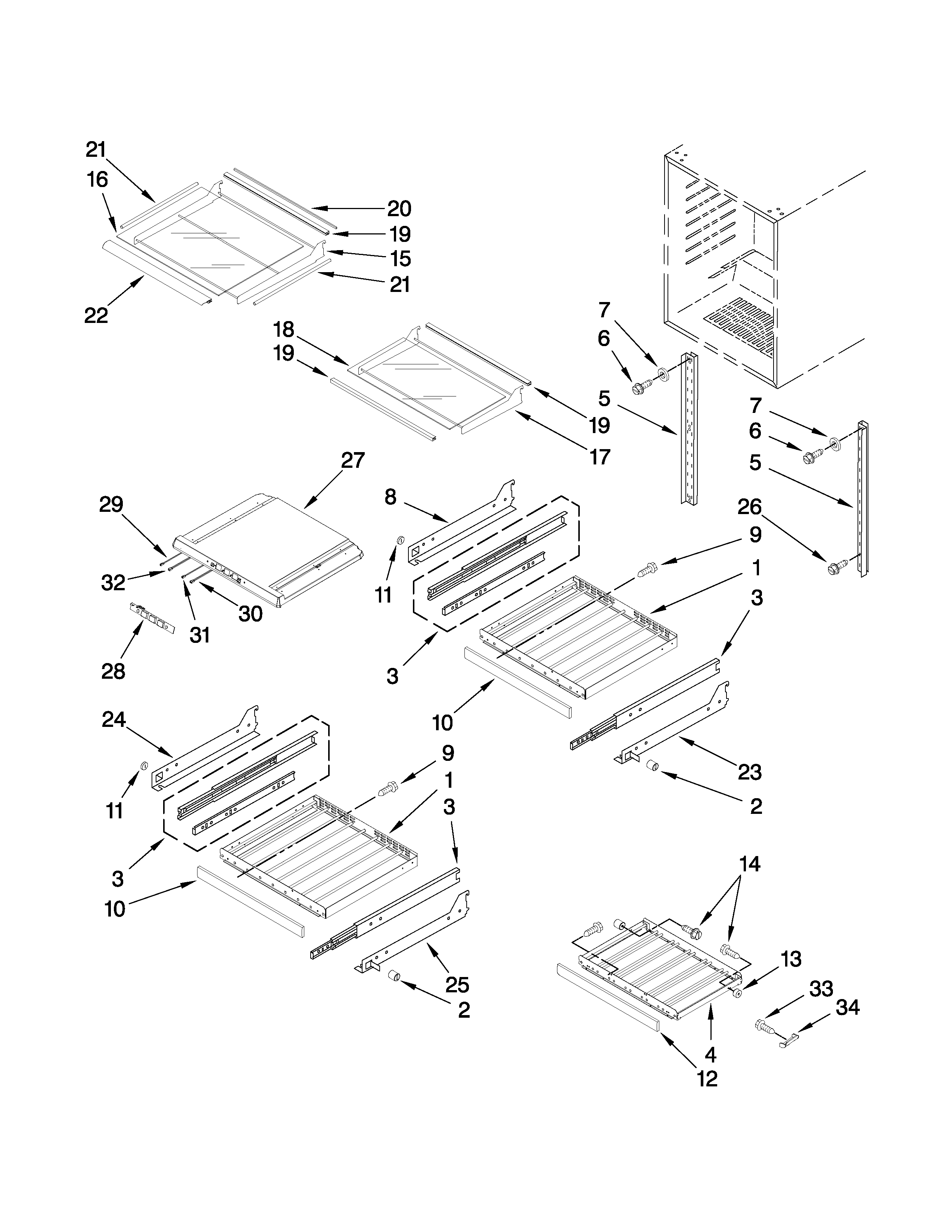 Shelf parts