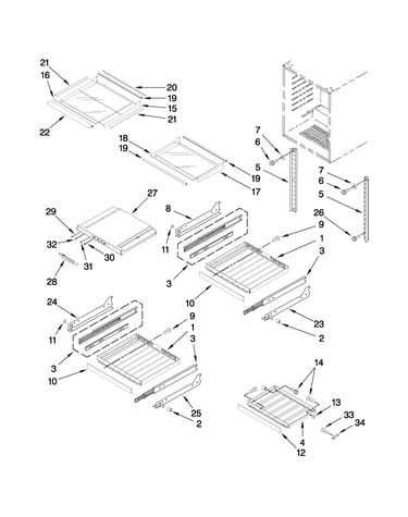 Shelf parts