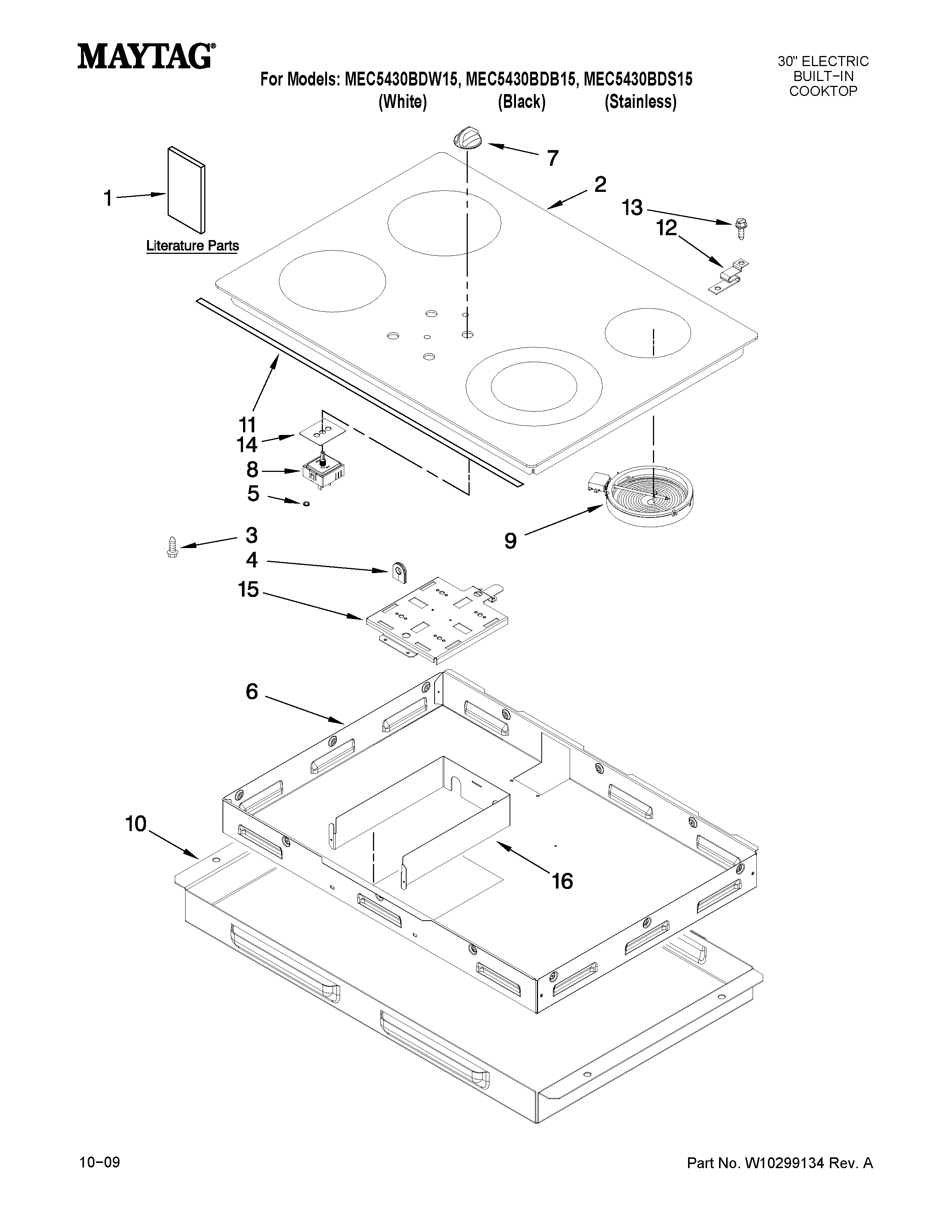 Cooktop parts