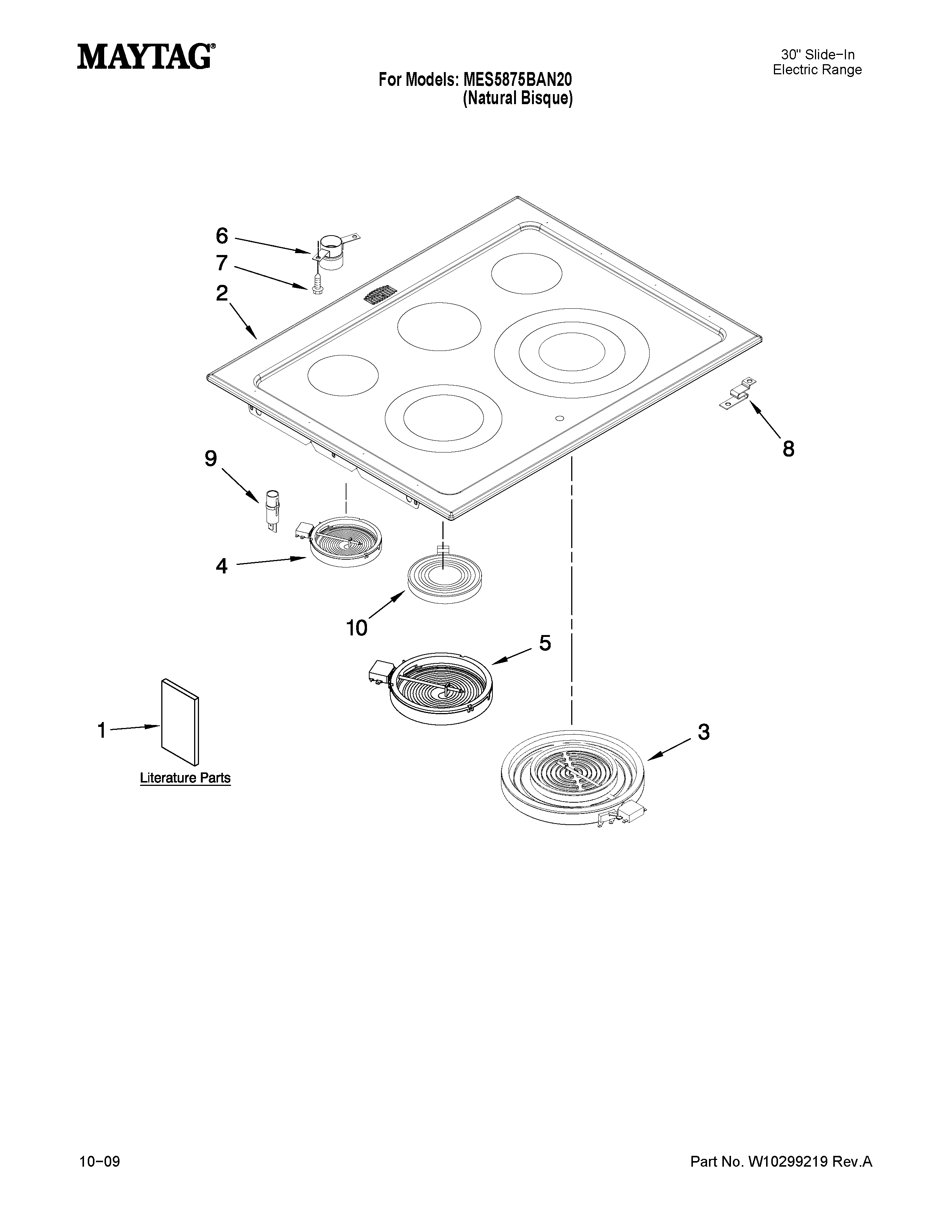 Cooktop parts