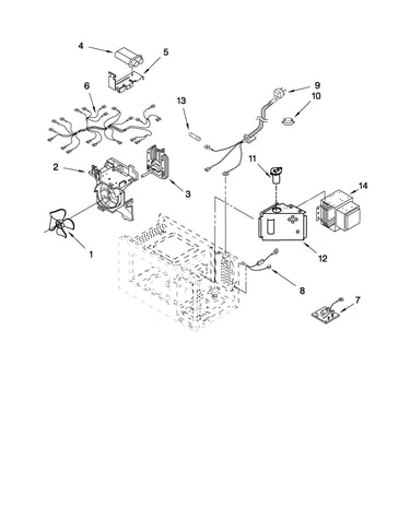 Microwave interior parts
