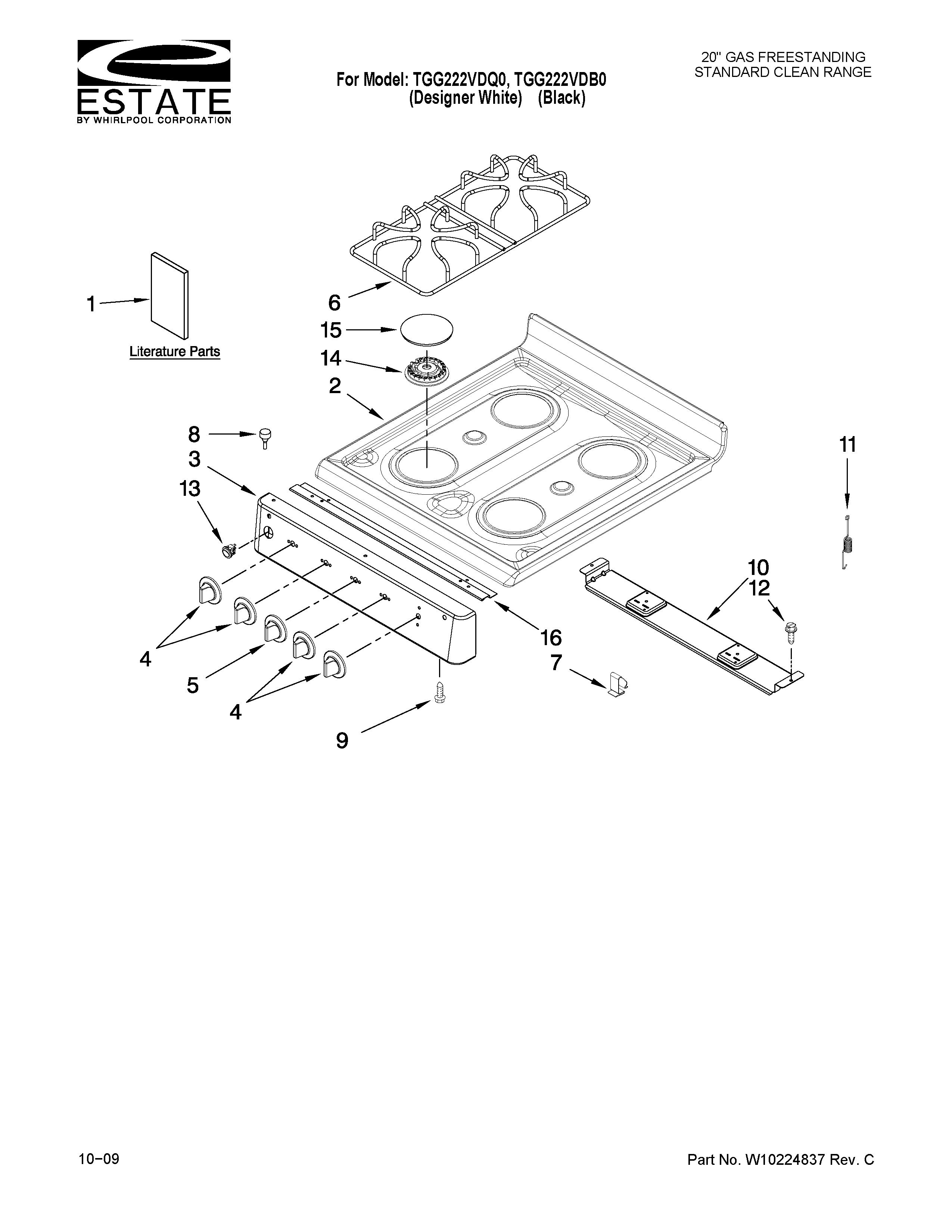 Cooktop parts